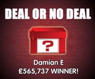 Damian E win on Deal or No Deal